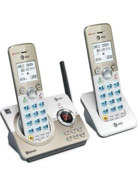 AT&T DL72219 DECT 6.0 Set 2 Handset Cordless Phone Answering System Dock Tested